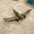 Vintage 1940s Marx Tin Litho Military Camo Plane