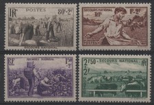 FRANCE 1940 : N° 466 à 469 MOISSON/SEMAILLES/VENDANGES/ÉLEVAGE - NEUF** TTB