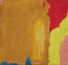 Clyfford Still Signed Abstract Expressionist Oil Painting on Canvas American Art