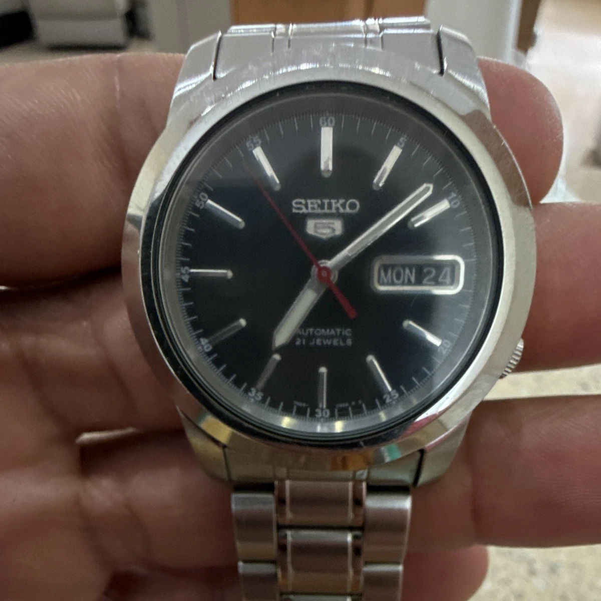 Seiko 5 Mechanical Automatic Wristwatches with 21 Jewels for sale