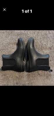 Crocs Women's Rain Boots Size 6 Black Waterproof Chelsea Ankle Garden Shoes