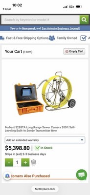 Forbest 3288TA Sewer Camera 200ft Self-Leveling Sonde Transmitter Long Range