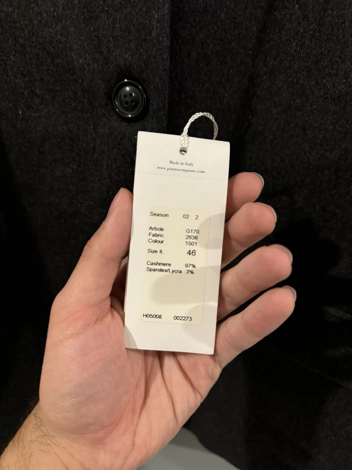 Piazza Sempione Grey Cashmere Women’s Jacket Size 12 New With Tags - Image 2 of 4