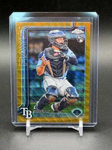 2025 Topps Chrome Logan Driscoll Rookie Gold Wave /50 #185