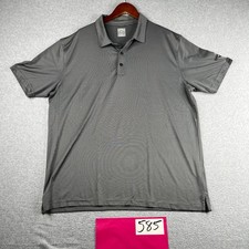 Callaway Opti Dri Performance Golf Polo Shirt Men XL Gray Striped Stretch Casual