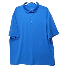 Hickey Freeman Polo Shirt Mens XL Golf Performance Wear Preppy Business Blue