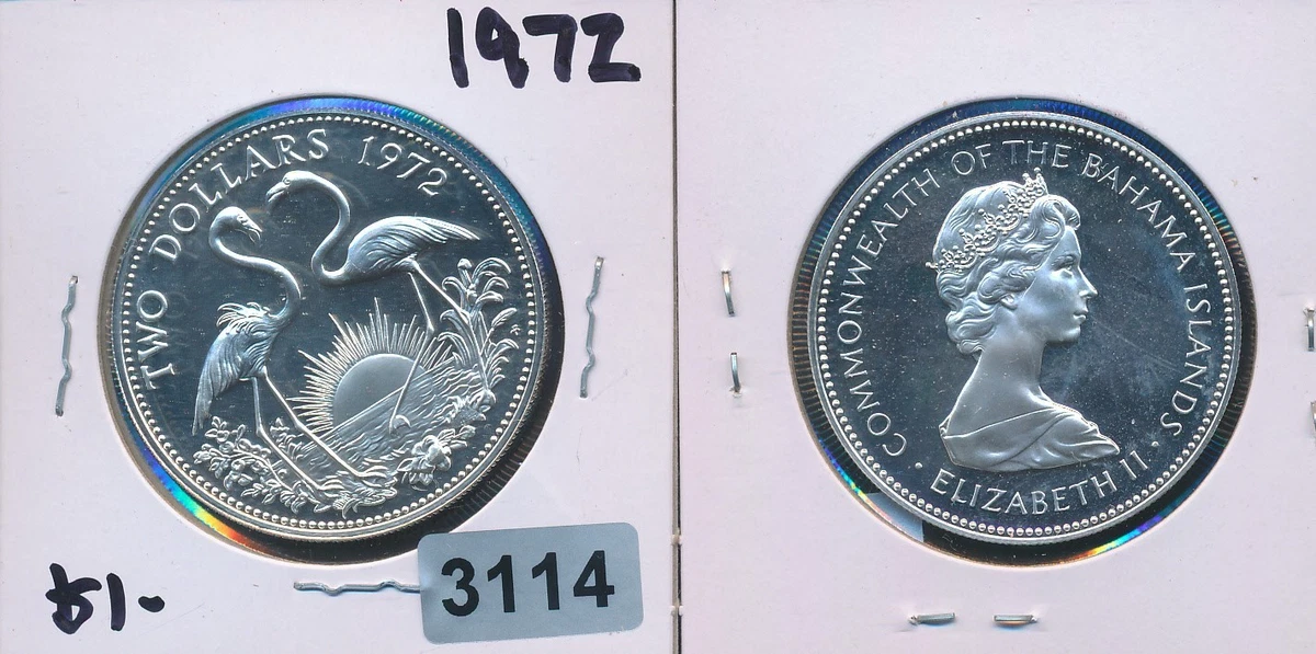 银色1972 巴哈马硬币| eBay