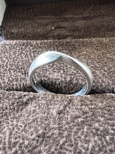 Heavy 3.95g Solid Platinum Twisted Infinity Wedding Band Ring 950 Hallmark State