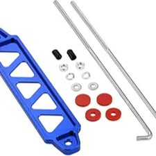 Aluminum Alloy Blue Battery Tray with 10in J Bolts, Universal Battery Mount Brac