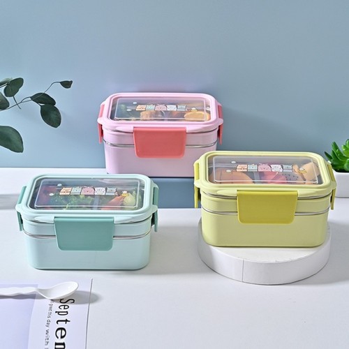 Stainless Steel Food Thermal Bento Box Insulated Food Container Outdoor Picnic - Picture 4 of 12