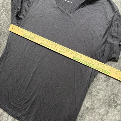 Camisa Merino Sin Atar Para Hombres Grande Gris Lana Clásica Cuello en V Básica Manga Corta - Imagen 5 de 10