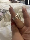 Sterling Silver .925 With Onyx Stacker Rings Set Of 6, Size 6 Boho Southwestern — photo 3