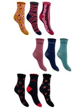 Nice socks - Ladies Design socks 3 Pairs U.K. Size 3-8