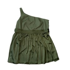 Vera Wang White Women One Shoulder Dress Olive Green Size 24 NWT Bridesmaid