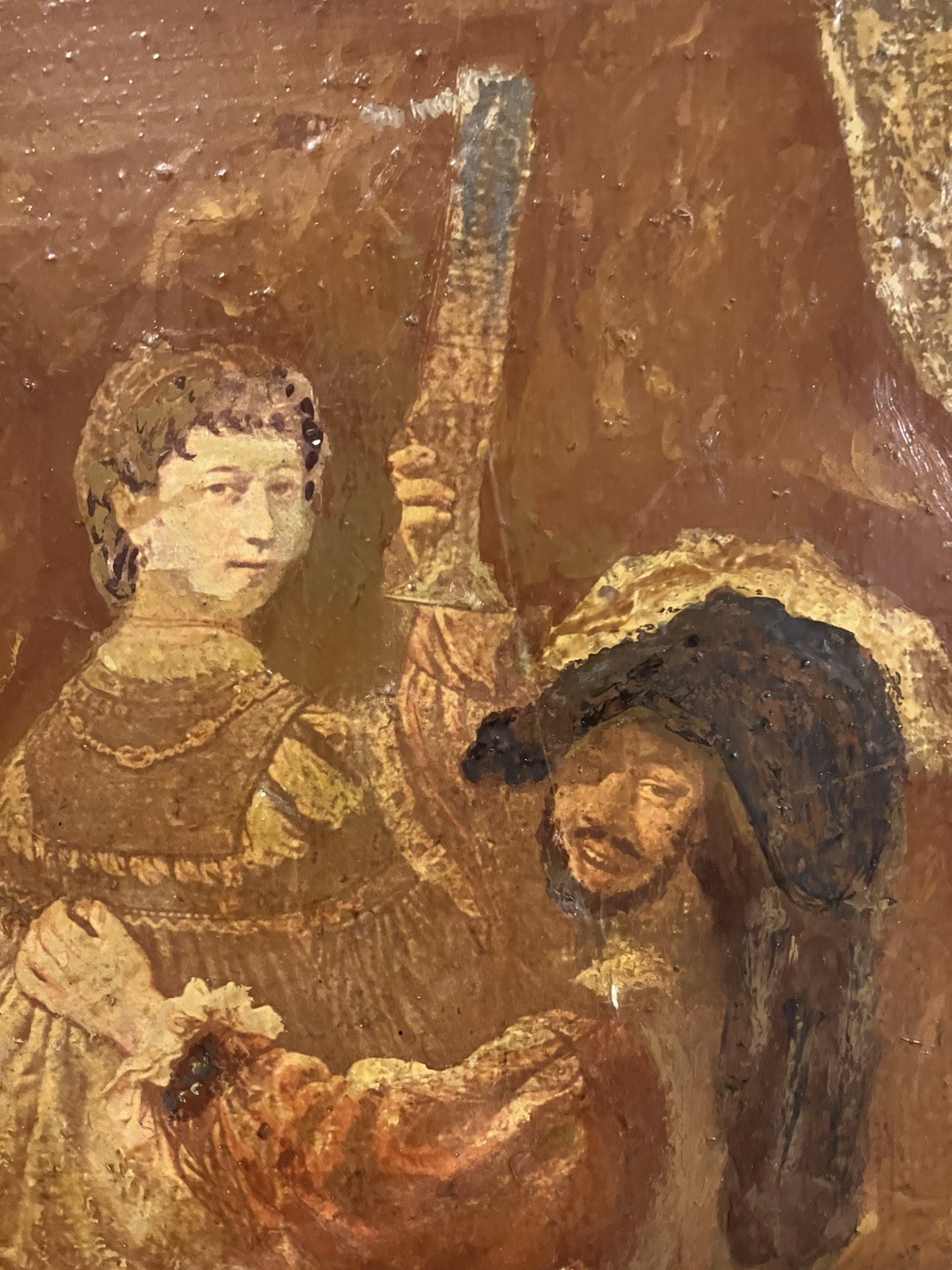 Oil painting on canvas signed 17th century