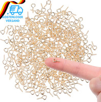 300 StüCk SchrauböSen FüR Schmuckherstellung, ÖSenschrauben 10 Mm X 4 Mm Screw E