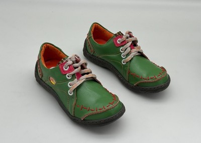 TMA Eyes Original TMA Time Green Leather Shoes Women s 7.5 EU 38 Comfort Lace Up