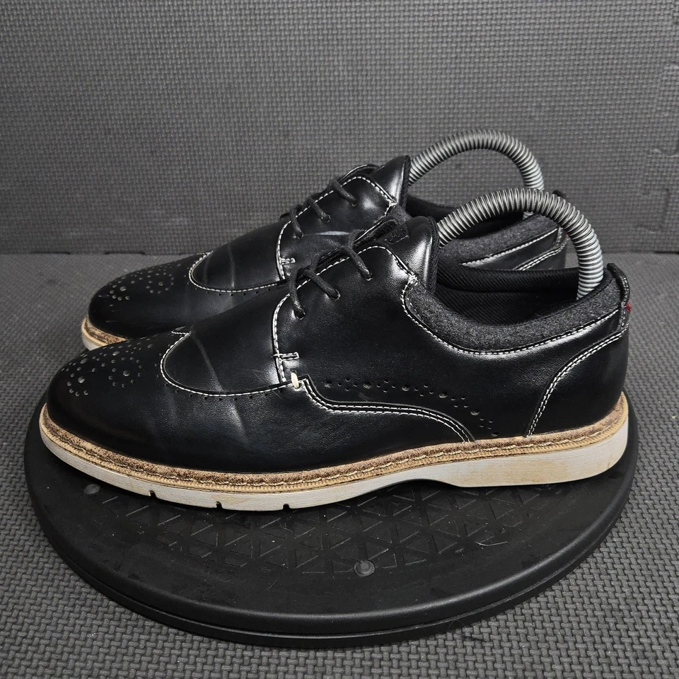 Zapatos Stacy Adams Redzone Niños Talla 5M Cuero Negro Punta de Ala Oxford Vestido Informal Foto 3 de 4