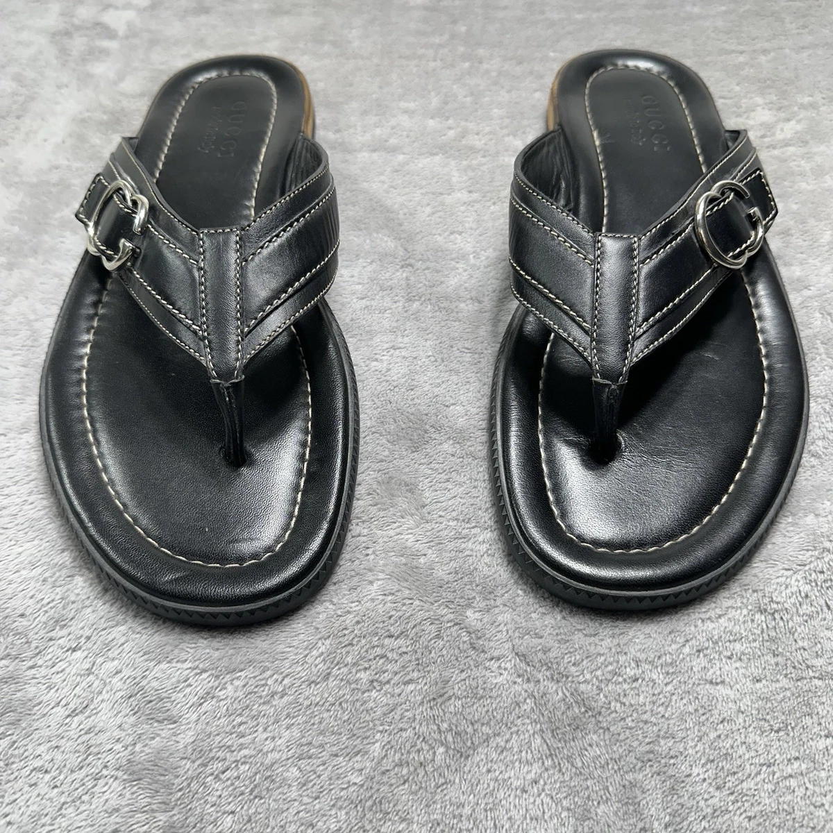 Gucci Men's Leather Upper Flip Flop Sandals for sale | eBay