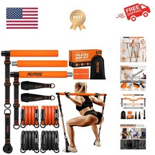 Pilates Bar Kit with Resistance Bands, Pilates Equipment, Multifunctional Pil...