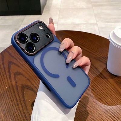 Magsafe Hülle mit Kameraschutz für iPhone 17 16 15 14 13 Pro Max Air Magnet Case