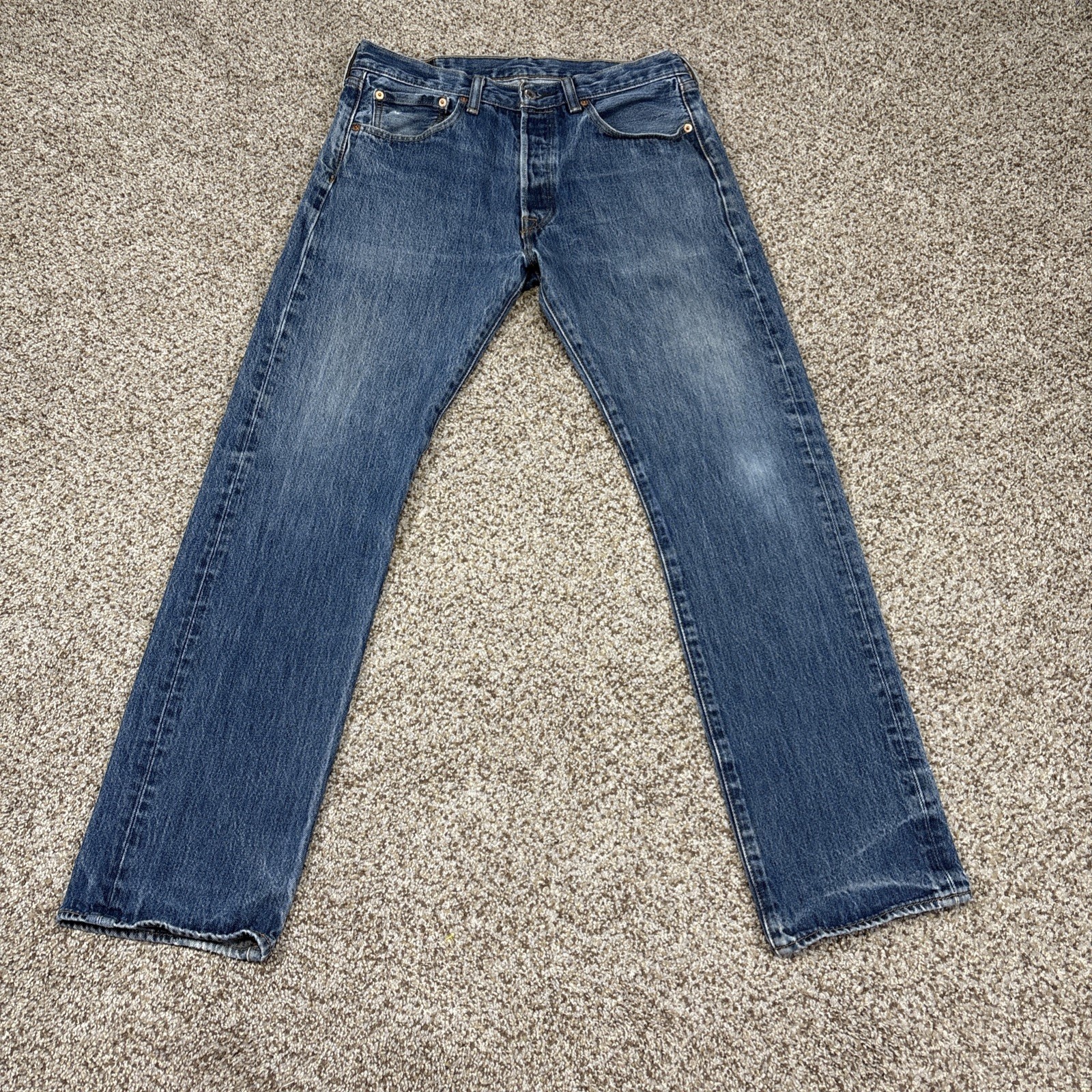 Levis 501 Jeans Mens 32x32 Original Fit Straight Leg Button Fly Denim 30x29.5