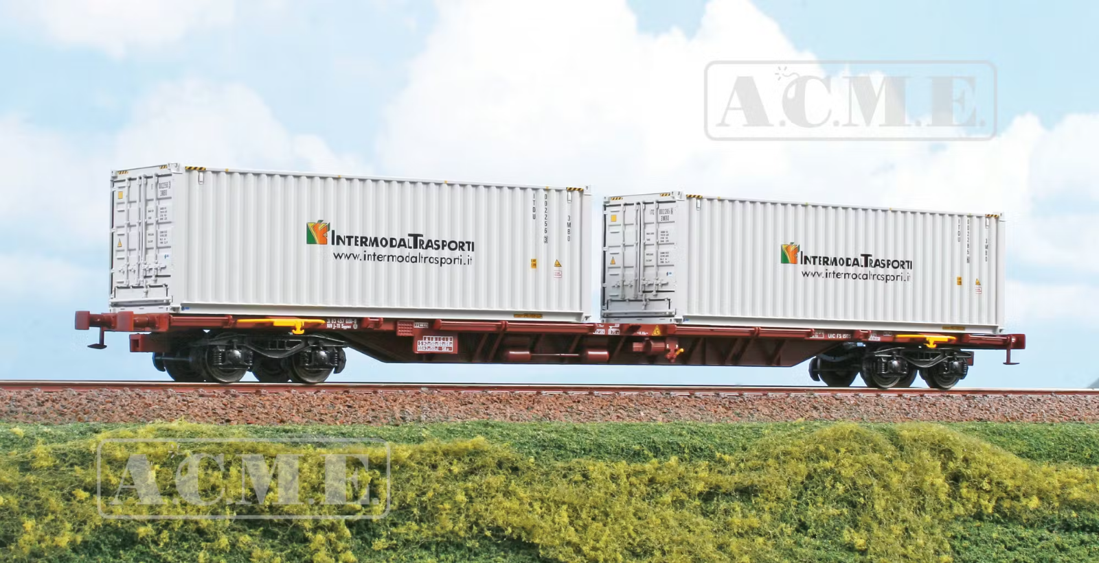 Acme 40231 Intermodal Wagon Sggnss Trenitalia 2 Bulk 30' Intermodal Transport