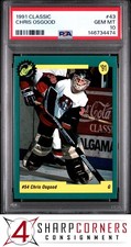1991 CLASSIC #43 CHRIS OSGOOD RC RED WINGS PSA 10