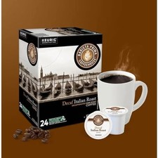 Barista Prima Coffeehouse, Italian Roast Decaf Keurig Single Serve K-Cup Pods,
