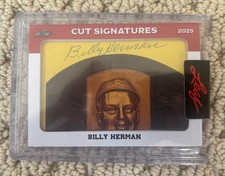 2025 Leaf Vault Billy Herman Cut Autograph Auto Chicago Cubs HOF SP