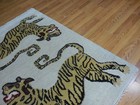 Turkish Oushak Rug,Huntin Lion(Tiger) Rug,Handmade Bohemian Rug 4x6 Ft — photo 10