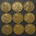 Lincoln Cents. Lot Of 9. 1953, 54, 55 P, D, S. Maybe Fine Or Better Condition