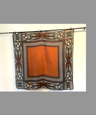 Vintage Echo multi-colored patterned scarf, 100 silk, 70 inches square
