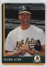 1997 Mother's Cookies Oakland Athletics Stadium Giveaway Mark Acre #21 0t2
