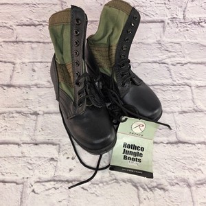 Rothco Jungle Boots Mens 1 R Green Leather Toe Combat G.I. Style Breathable Rothco GI Style Jungle Boot - Olive Drab — Dave main image 2