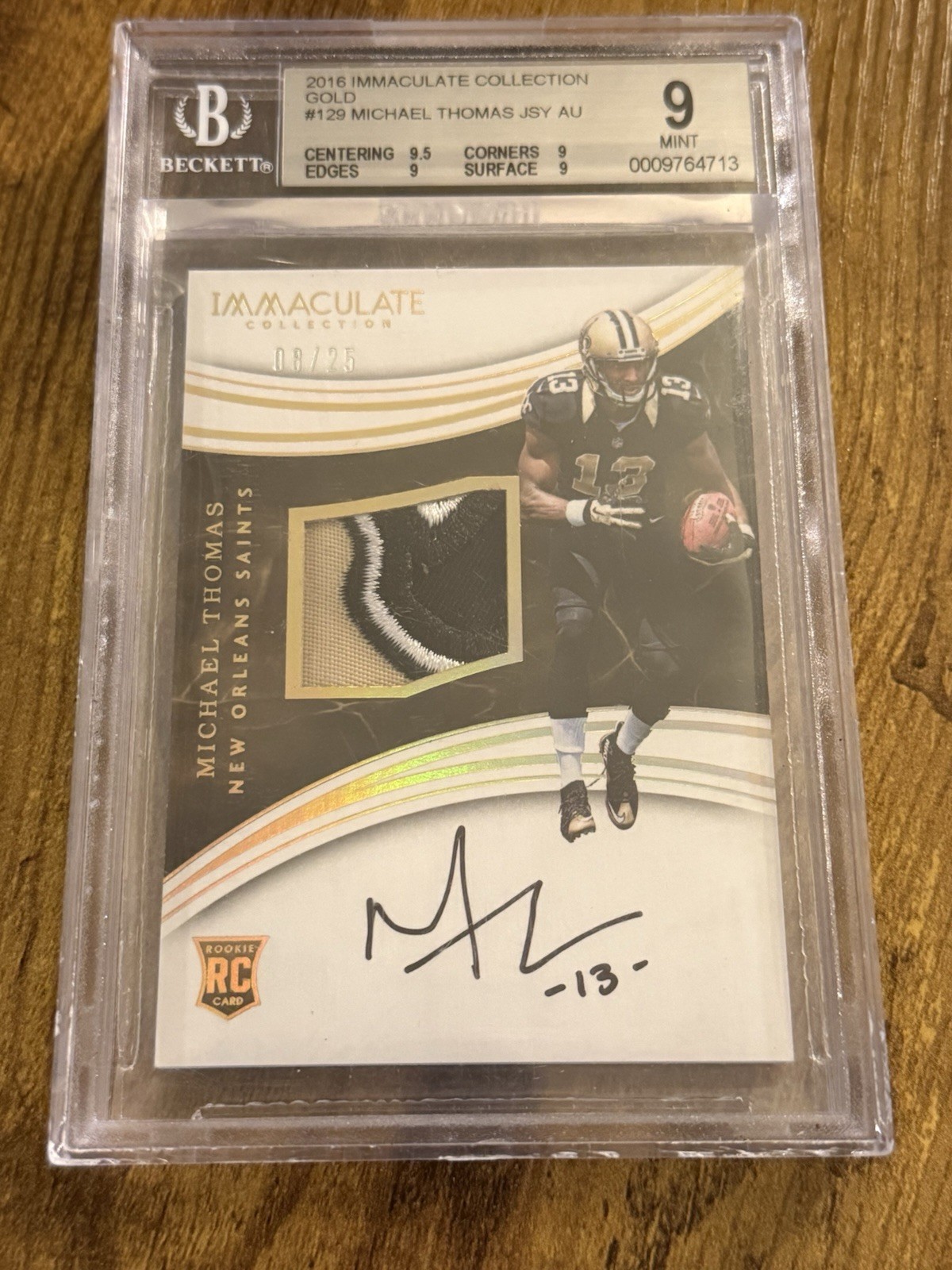 Michael Thomas Panini Immaculate #129 Patch Autograph