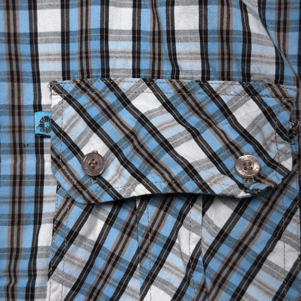 Camisa Akademiks Akdmks Para Hombre 3XL Azul Abotonada Manga Corta Y2K Hip Hop Foto 3 de 4