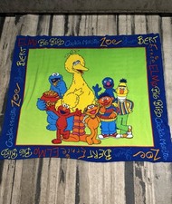 Sesame Street Multicolored Big Bird And Friends Throw Blanket.