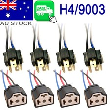 4Pairs For Mitsubishi H4 3Pin Head Lamp LED Xenon Kit Modify Wiring Plug+Socket