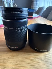 Olympus M.Zuiko 40-150mm f/4-5.6 R ED MSC M4/3 Digital Lens, UV & Hood + 2 caps.