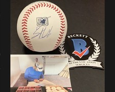 New York Yankee Trent Grisham Signed Padres 50th Anniversary Ball Beckett
