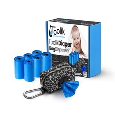Toolik Diaper Bag Dispenser with 105 Disposable Unscented Waste Bags 7 Refil...