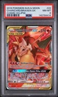 2019 Pokémon Sun and Moon Charizard Braixen GX Cosmic Eclipse PSA 8