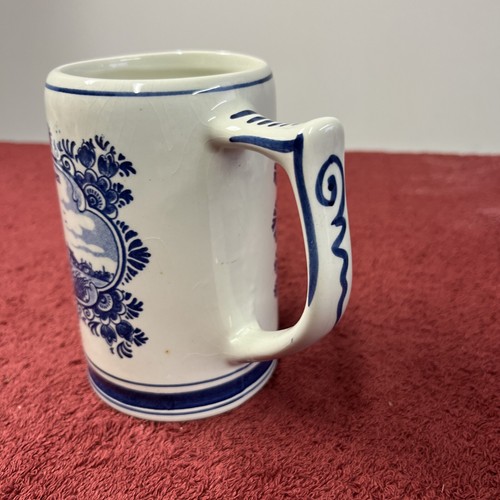 Vintage Heineken Delft Blue Holland Porcelain Beer Stein Mug Windmill Dutch 16oz - Picture 3 of 10