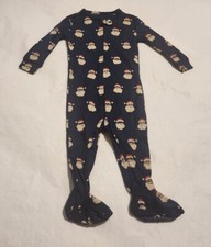 NWT Baby Gap Santa Claus Christmas Footed Pajamas PJs 1PC 6-12 Months
