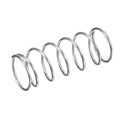 10pcs Druckfeder 10mm OD 0,7mm Kabelgröße 25mm freie Länge 11,8N Silber