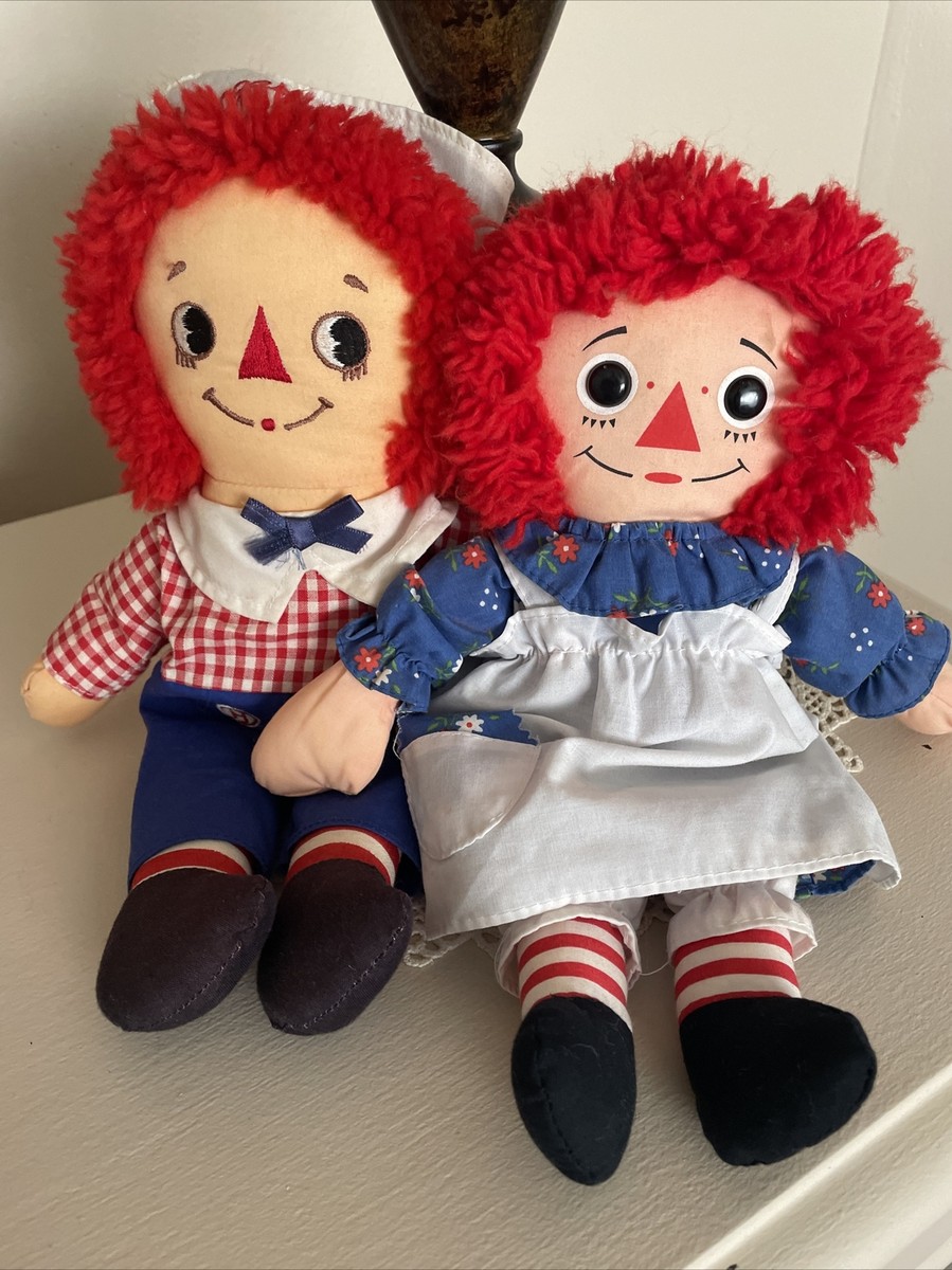 Vintage RAGGEDY ANN & RAGGEDY ANDY Dolls Applause & Play