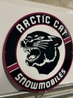 Vintage Style Cat Snowmobiles Oil  Steel Top Quality Heavy  Sign
