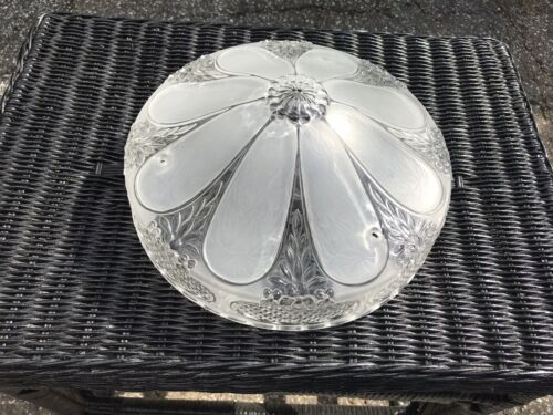 Vintage Art Deco White Frosted Glass Ceiling Light Shade Fixture Lamp Flower 10 - White Frosted Glass Ceiling Light Shade