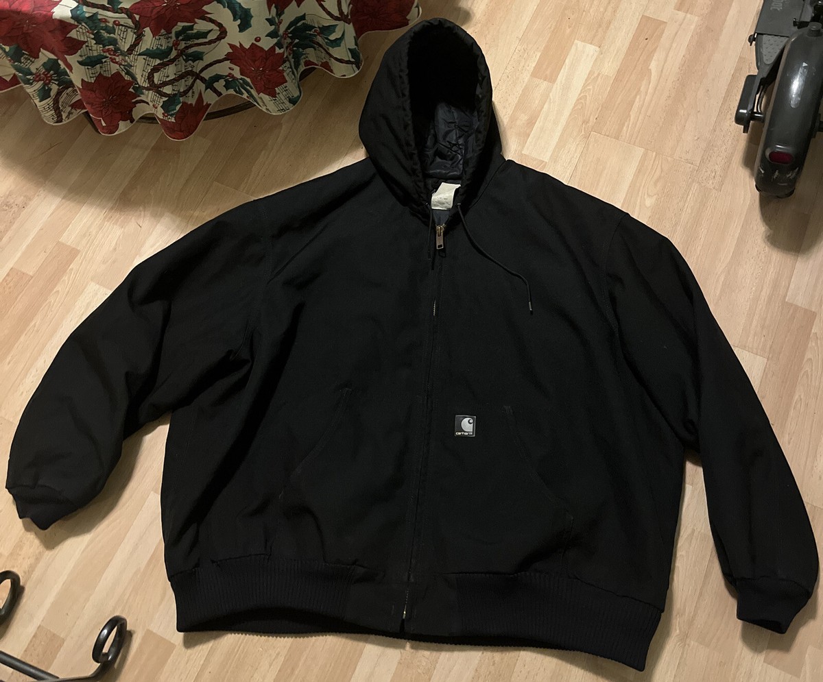 Carhartt J133 Blk Artic Quilted Lined Hooded Jacket Mens Sz Carhartt J133 Blk Artic Quilted Lined Hooded Jacket Mens Sz